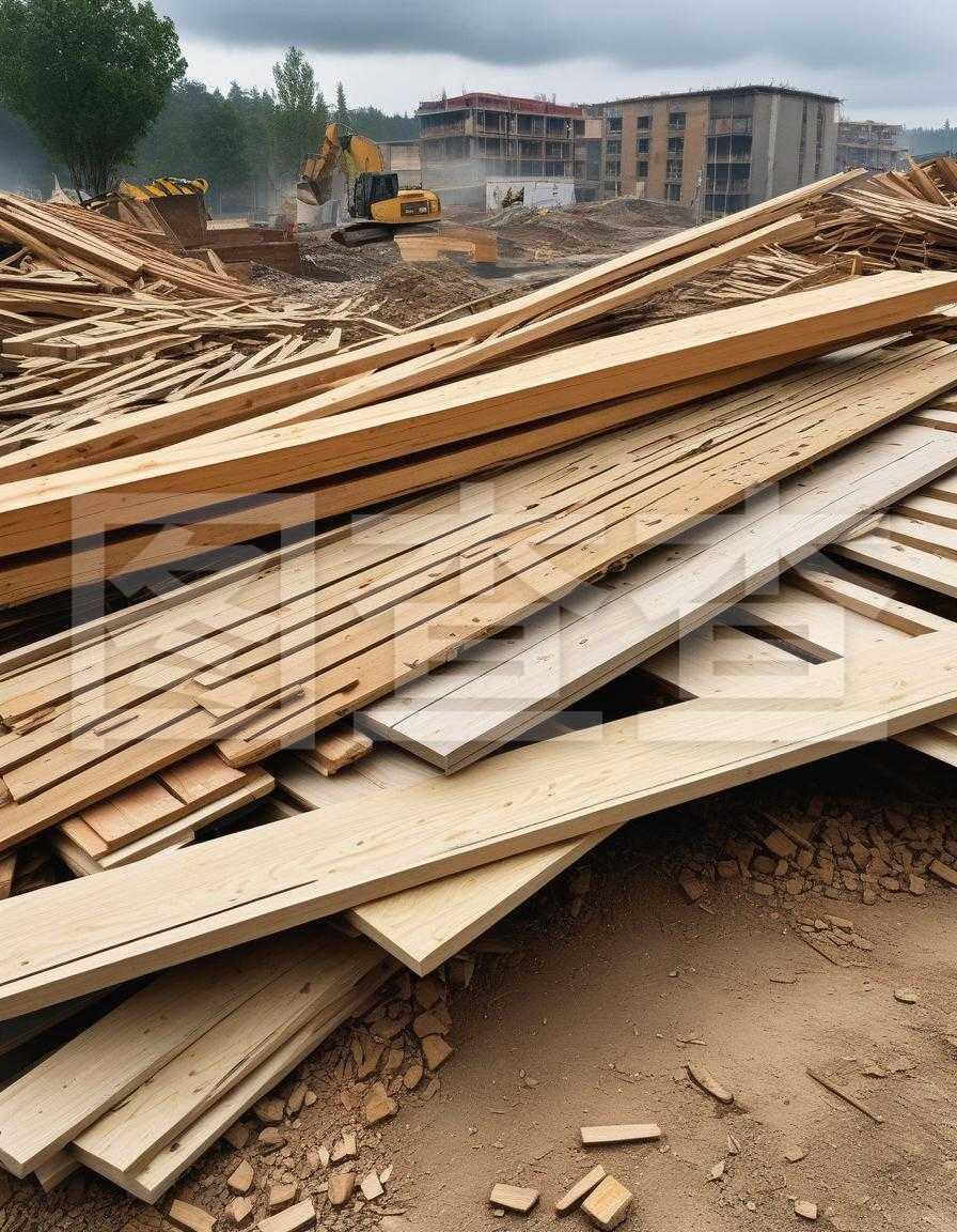 廢墟中的建筑材料
